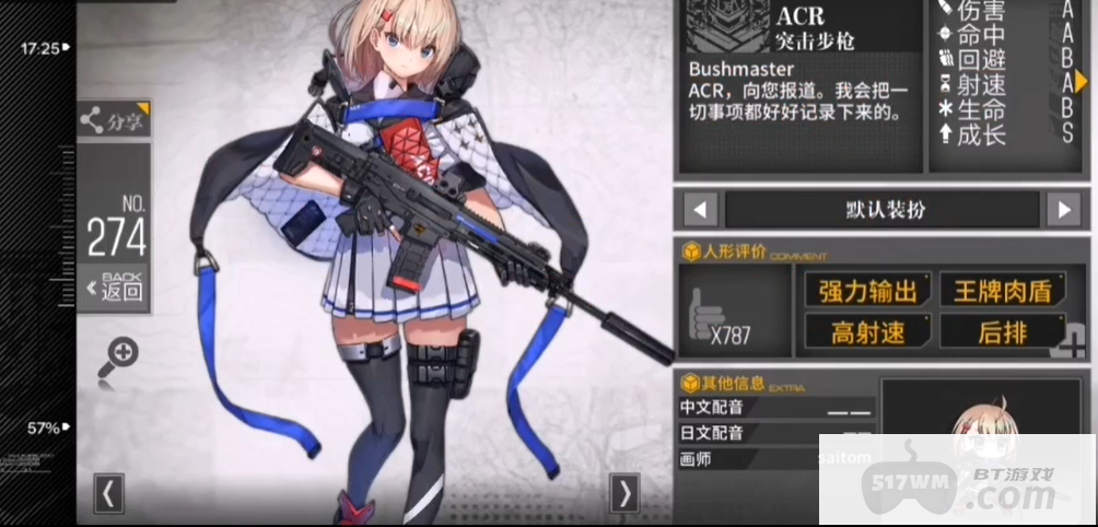 少女前线acr值不值得练