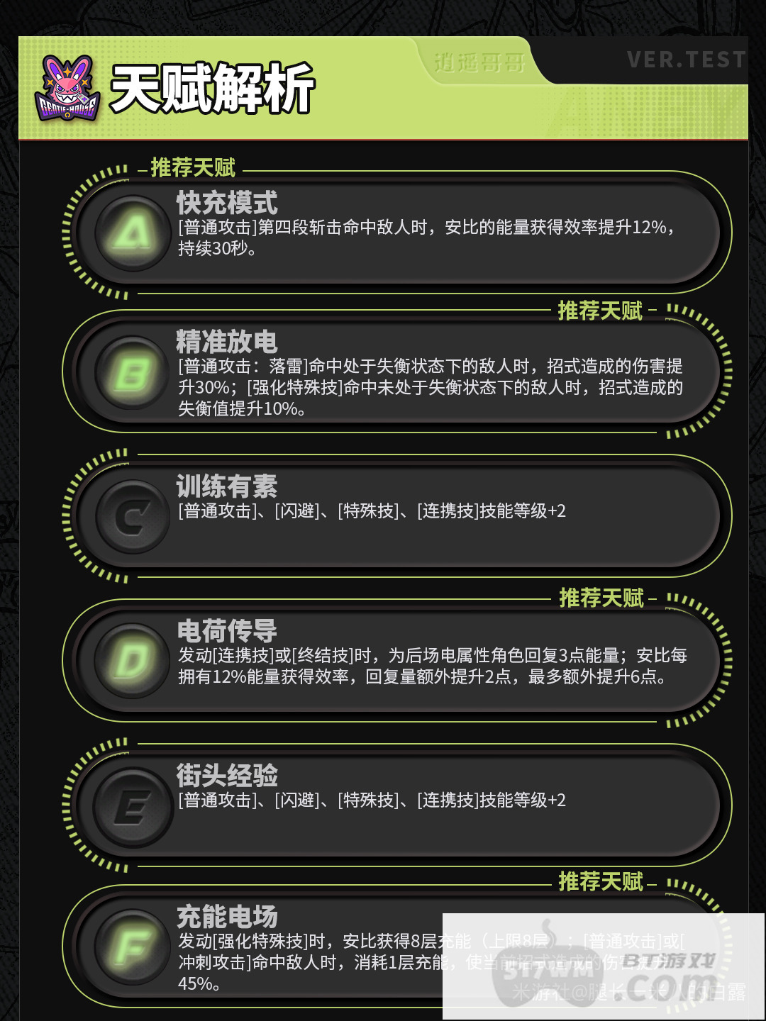 绝区零安比技能怎么加点