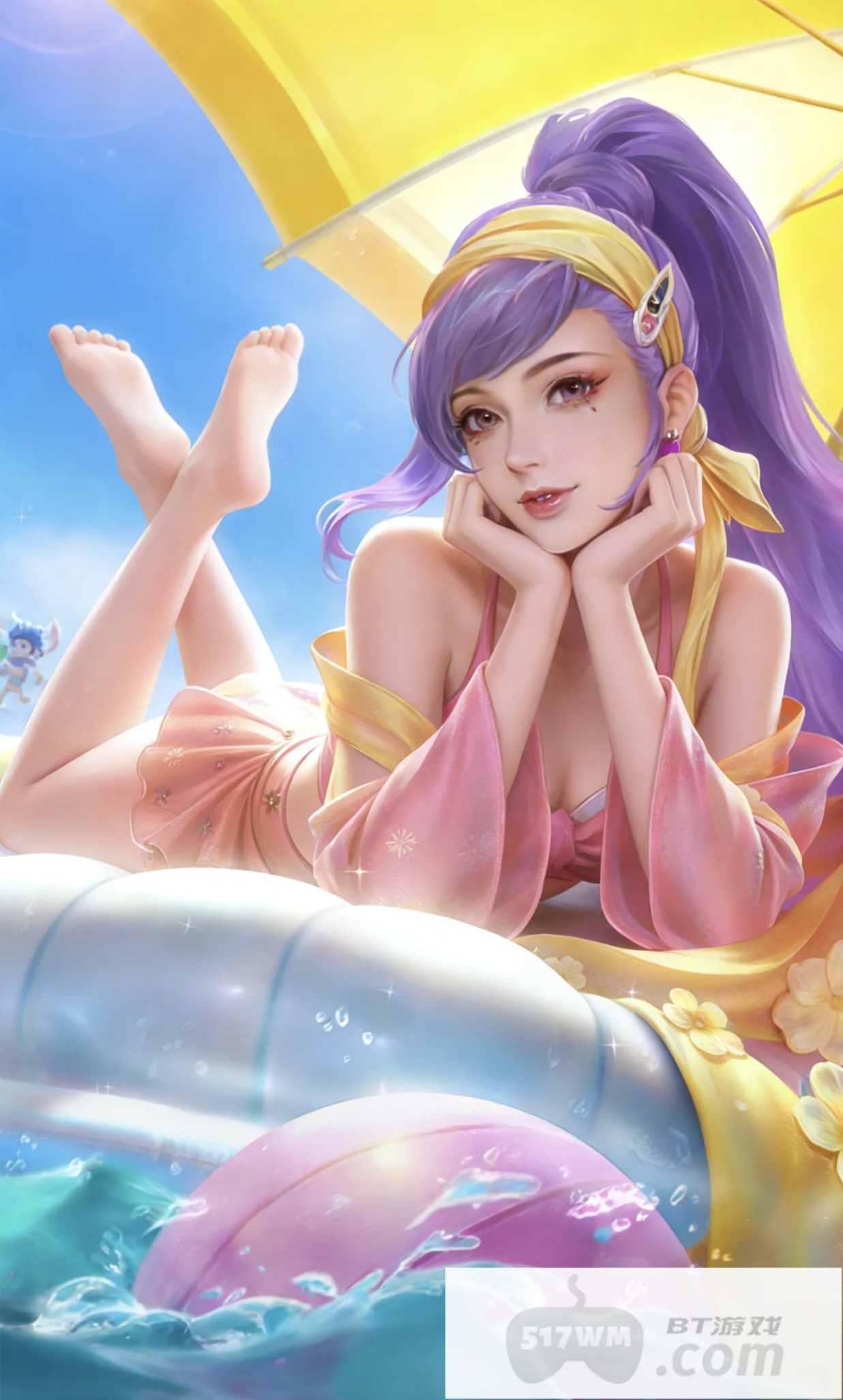 《王者荣耀》貂蝉流泪脸红吐舌头全身壁纸 去衣紧身无烟雾高清图